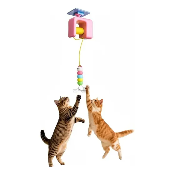 Juguete Automático Colgante Para Gatos Con Cuerda Retráctil