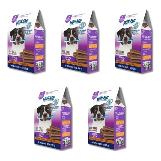 Snack Para Perros Mon Ami Dental Stick 400 Gr M Pack X5