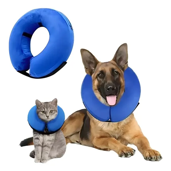 Collar isabelino inflable Terrapet para perro gato talla XL azul resistente agua