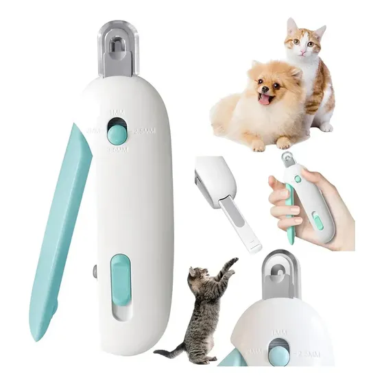 Cortaúñas Perros Gatos Ajustable Seguro Colector Lima Acero