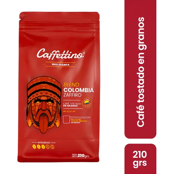 Café Tostado Granos Caffettino Colombia Zaffiro 210g