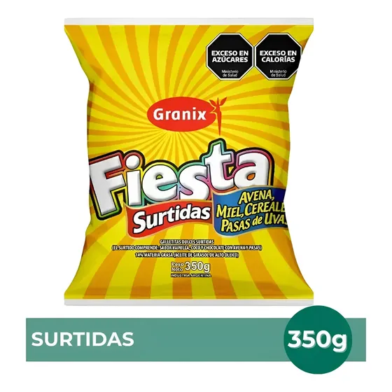 Galletitas Granix Fiesta Surtidas Galletas Dulces - Pack X6