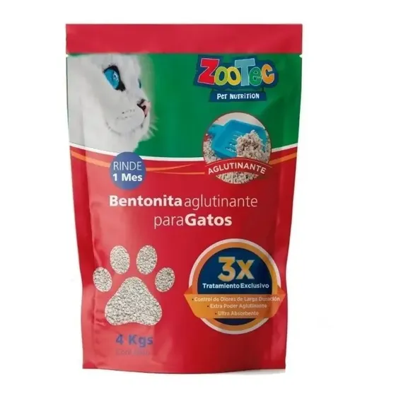Arena Piedras Aglomerante Para Gatos Bentonita Zootec 16 Kg