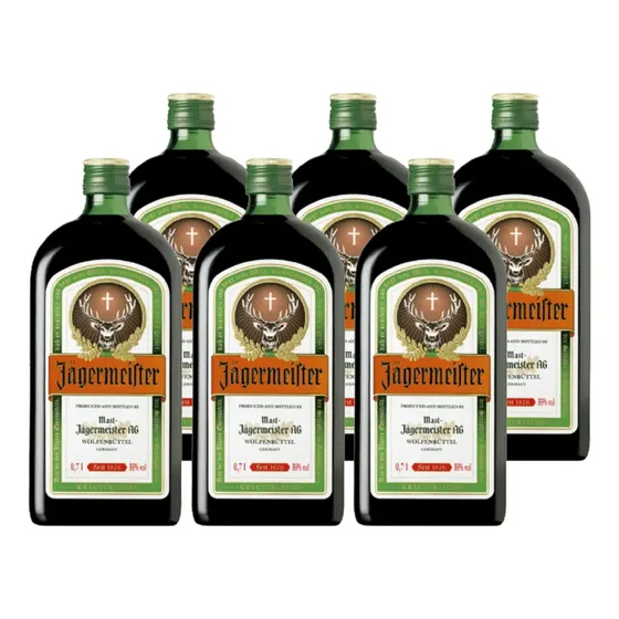 Caja De 6 Licor Jagermeister 700 Ml