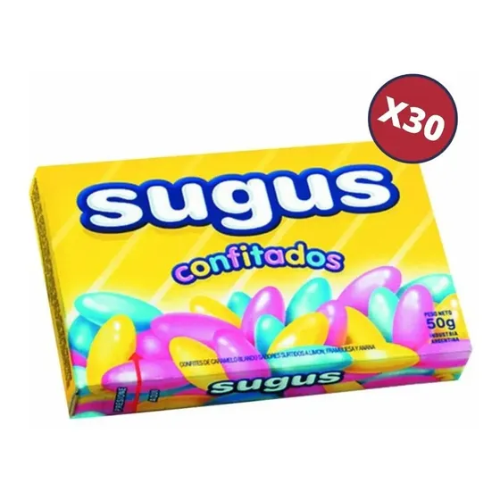 Caramelos Sugus Confitados Caja De 30 Unidades De 50g