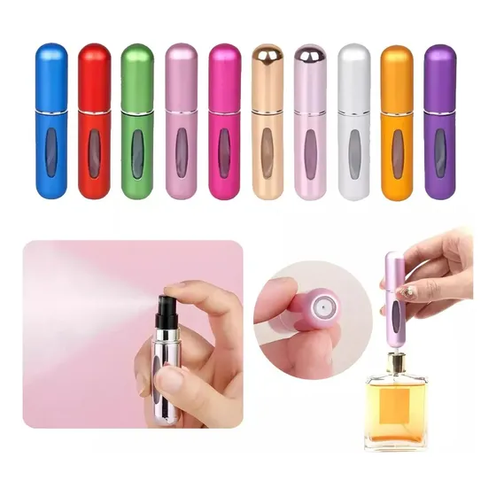 Pack X 10 Perfumeros Portátiles Recargables 5 Ml Atomizador