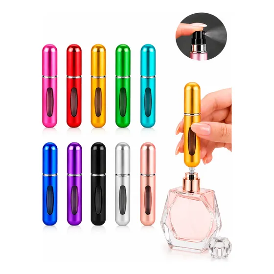 Pack X 10 Mini Perfumeros Recargables Portátiles Atomizador