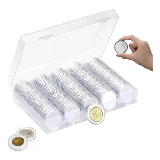 Cápsula Especial Para Colección De Monedas De 30 Mm, 100 Uni