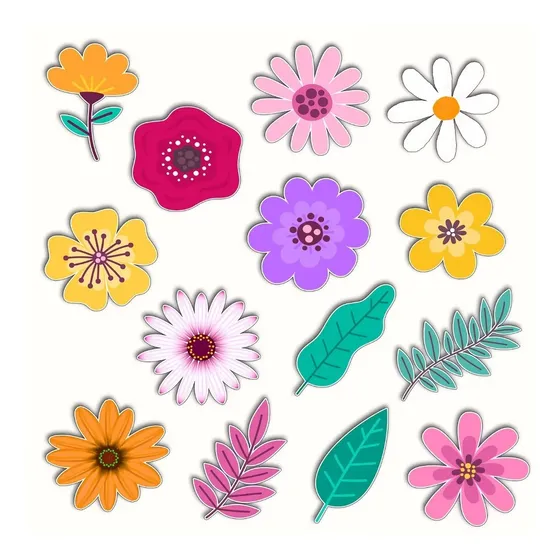 Parches Termoadhesivos Flores Hojas Primavera Aplique Textil