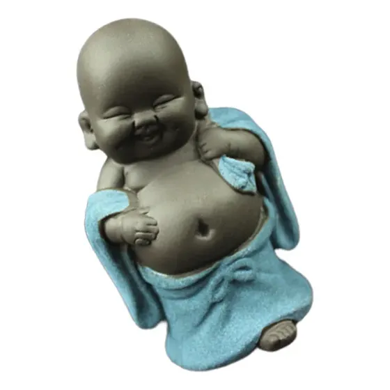 Estatua De Cerámica Del Buda Maitreya, Escultura De Té Talla