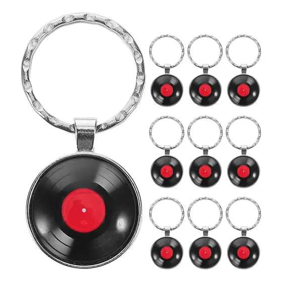 Llavero Con Disco De Vinilo, 10 Unidades: Colgante De Música