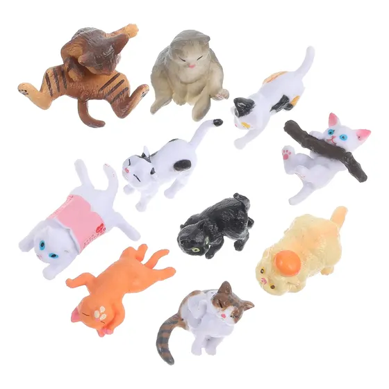 Adornos De Escritorio Con Forma De Gato En Miniatura, Diseño