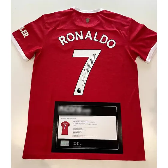 Camiseta Autografiada Del Manchester United De Cristiano Ron