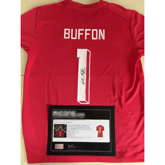Camiseta Italiana Autografiada Buffon 2022