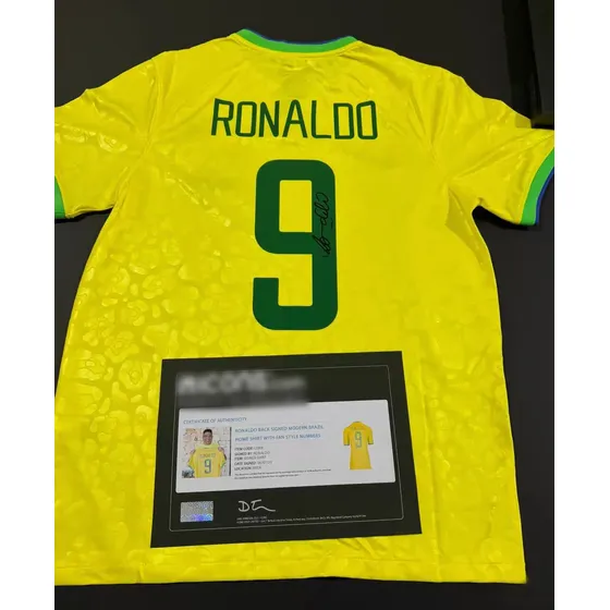 Camiseta Autografiada De Ronaldo 2002 De Brasil