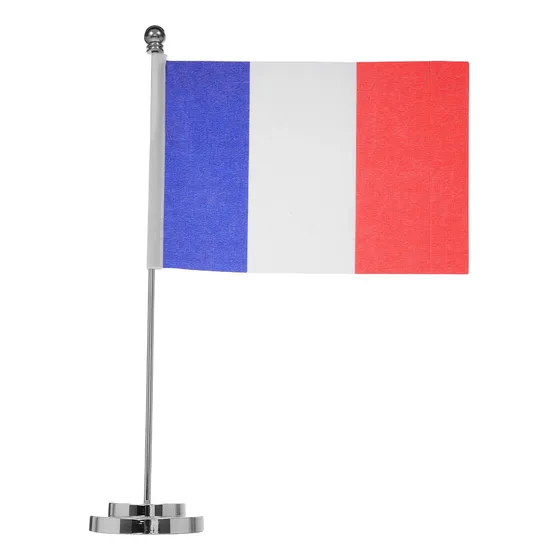 Bandera De Mesa De Francia: Mini Bandera Francesa De Escrito French Tricolor