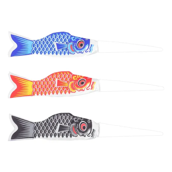Bandera De Carpa Japonesa Para Jardín 3 Piezas Viva