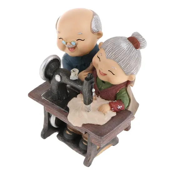 Adorno De Pareja De Ancianos Decoración De Coser De Coser
