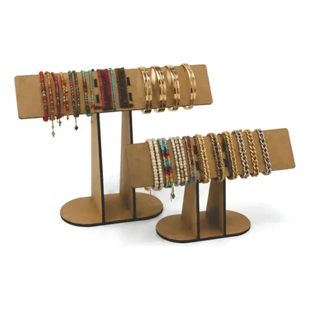 Exhibidores De Pulseras Para Ferias Comercios 2 Tamaños Mdf Madera