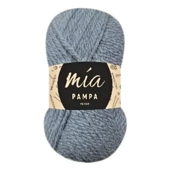 Lana Pampa Merino Semigruesa Mia X Kilo (10 Ovillos) Celeste Sucio 610