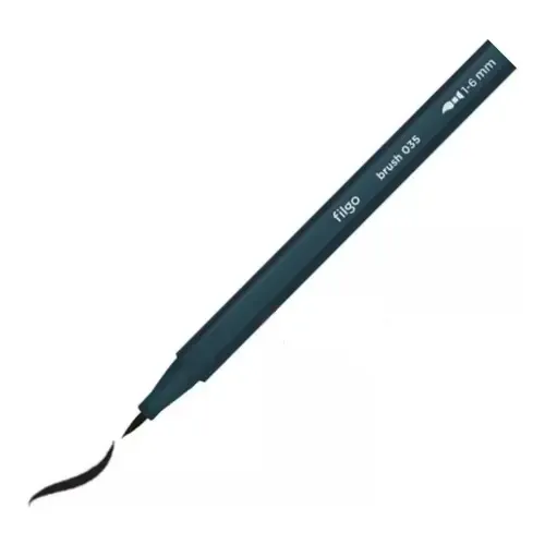 Marcador Acuarelable Filgo Brush Pen Punta Pincel Negro 1-6mm