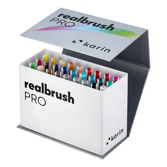 Marcadores Karin Realbrush Pro 26 Colores + Blender Pincel