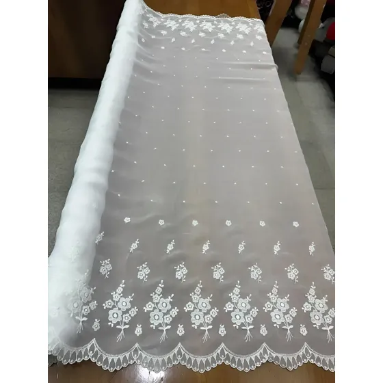Organza Bordada En Hilo De Seda Para Vestidos Y Novias