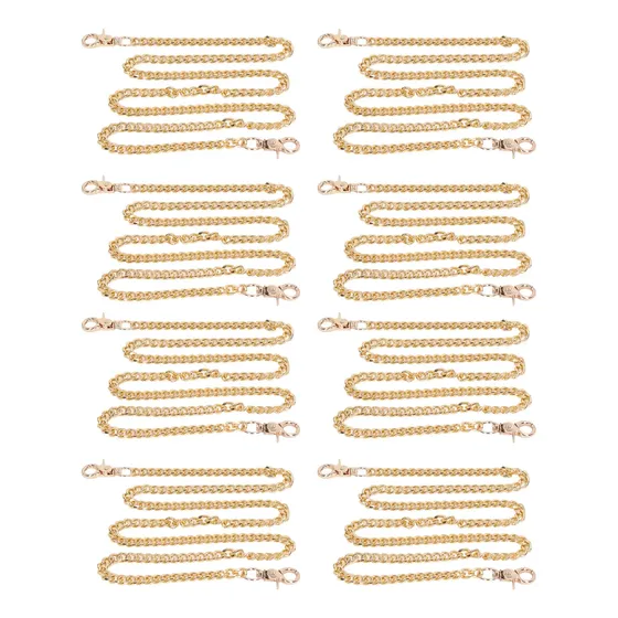 Cadena Dorada Para Joyas, 8 Unidades, Bolsa Circular De Alum