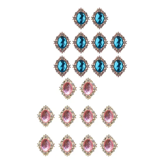 Botones Planos Con Diamantes De Imitación Y Perlas De