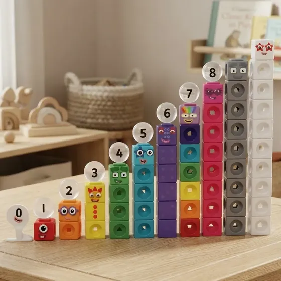 Cubos Didácticos Números 100 Piezas Con Tarjetas Random
