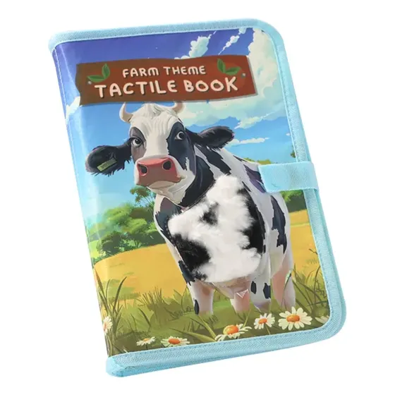 Libro De Tela Sensorial Con Animales Lavable