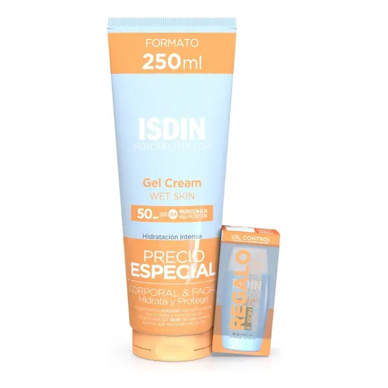 Kit Protector solar Isdin Gel Cream + Muestra 50FPS 250mL