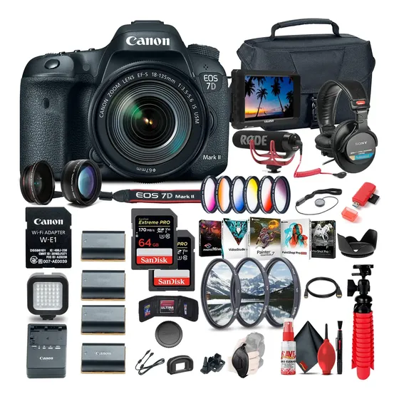 Canon Eos 7d Mark Ii 18-135mm Is Usm Monitor Bundle