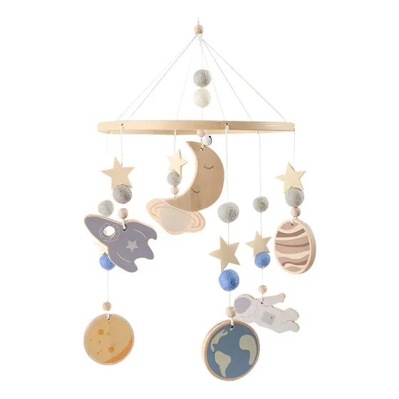 Crecedor Móvil De Madera Para Cuna De Bebé Habitación Infant