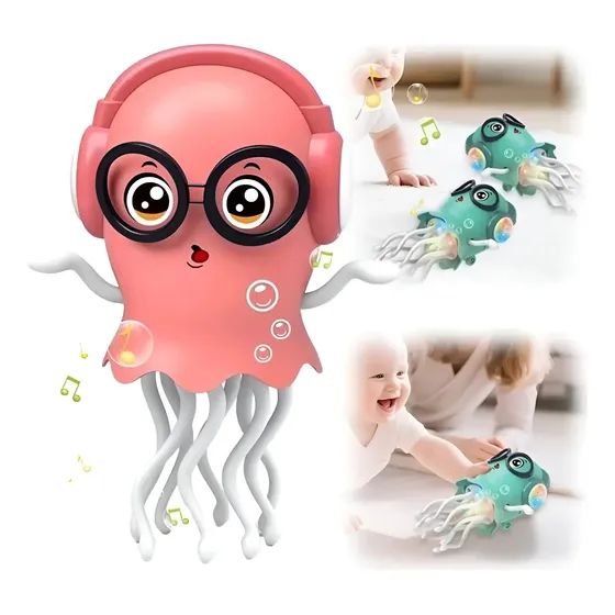 Pulpo Bailarín Jellyfish Musical con Sonido y Luces Rosa 21cm