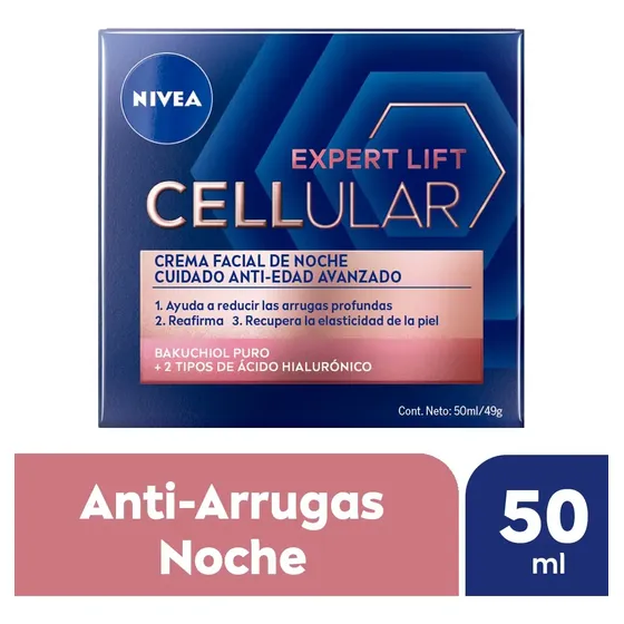 Crema Facial Antiedad De Noche NIVEA Cellular Lift Expert 50 ml