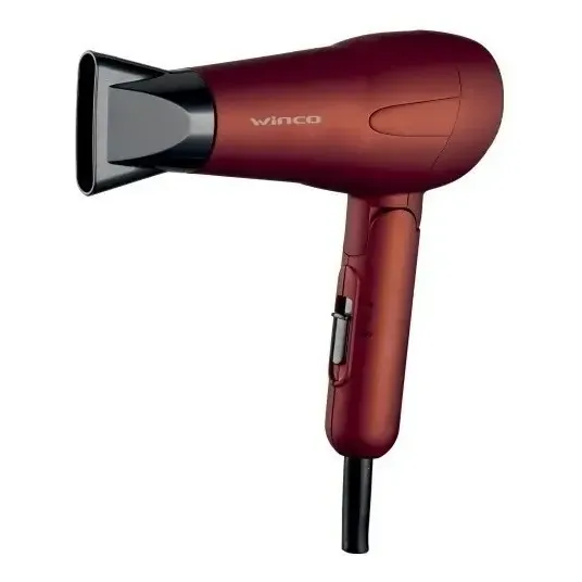 Secador de Pelo Plegable Mini Viaje Con Difusor Winco W190 E Color Rojo