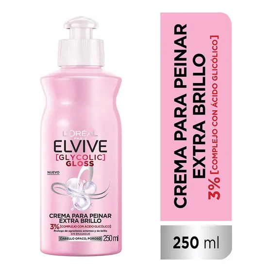 Crema Para Peinar Elvive Glycolic Gloss 250ml