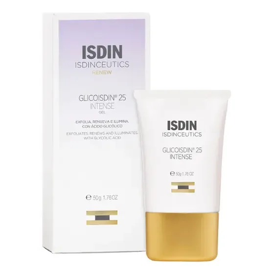 Gel facial Glicoisdin 25 con efecto exfoliante intenso con ácido glicólico, 50 g, Isdin