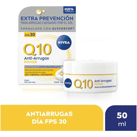 Crema Facial Antiedad de Día NIVEA Q10 POWER FPS 30 50 ml