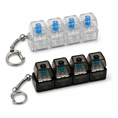 Combo X2 Juguetes Sensorial Fidget Llavero Teclados Sin Luz Blanco Y Negro