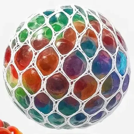 12 Pelotas Antiestrés Con Red Multicolor Juguete Relajante