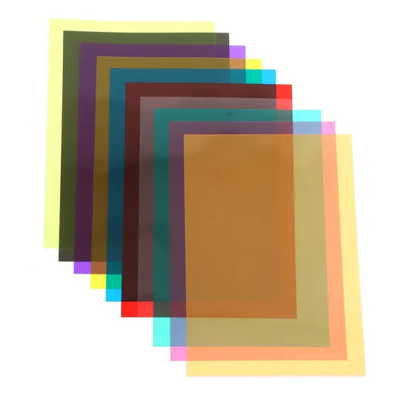 10 Filtros De Luz De Colores, Películas Fotográficas De Pvc,