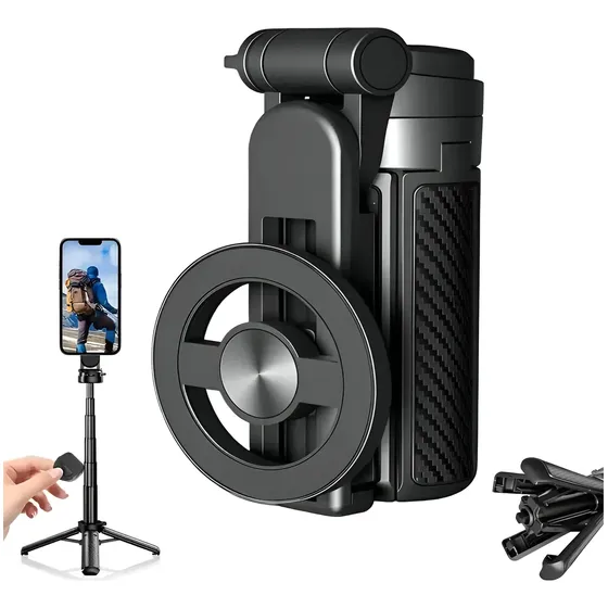 Kit Palo Selfie Con Base Magnética Trípode Para Celular