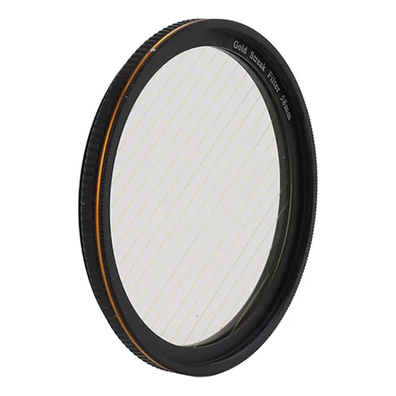 Filtro De Lente De Cámara Gold Streak Effect Optical Glass