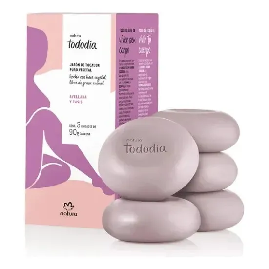Jabón En Barra Tododia Avellana y Casis 5 x 90 gr Natura