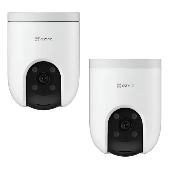 Kit 2 Camara Wifi Ezviz H8c Pro 2k 3mp 360 Audio Motorizada Blanco