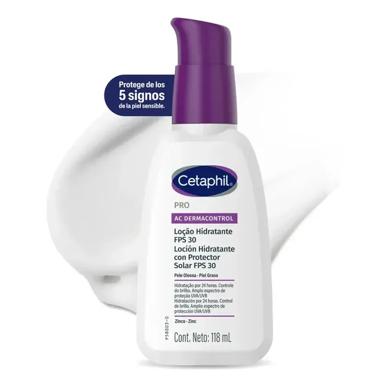 Loción Hidratante FPS 30 PRO AC Dermacontrol Cetaphil para Piel con Tendencia Acnéica x 118 Ml