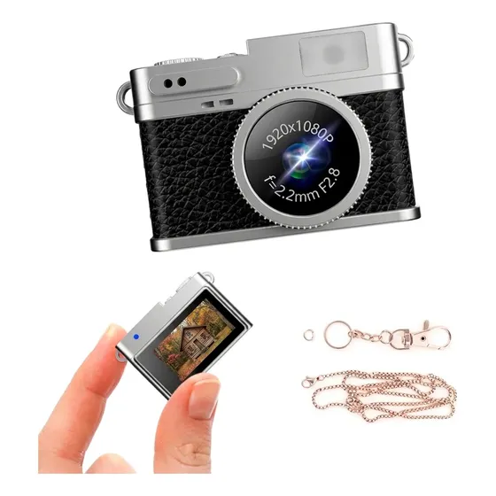 Mini Camara Llavero Portatil Retro Hd Fotos Video Regalo.