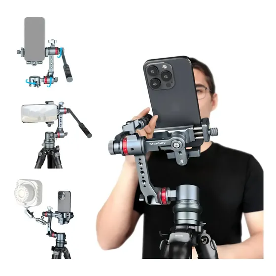 Manbily Estabilizador para Celular para Smartphone/Teléfono 360° Portátil de 3 Ejes Gimbal Para Celular de Foto Live Video Vlog